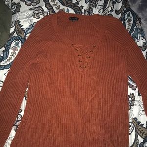 Cute orange sweater easy to style!